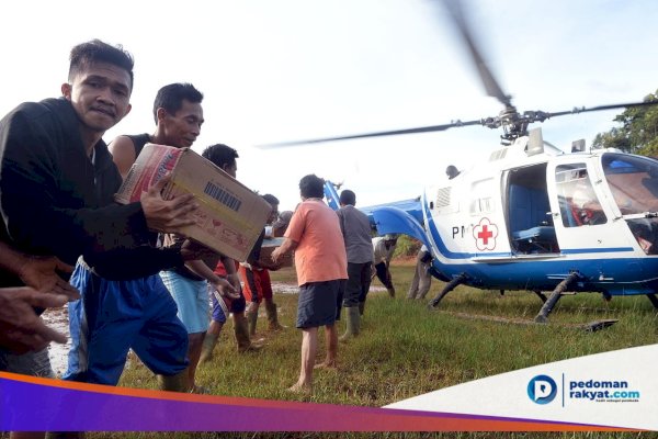 Cara PMI Distribusikan Logistik di Lokasi Banjir Sulit Dijangkau