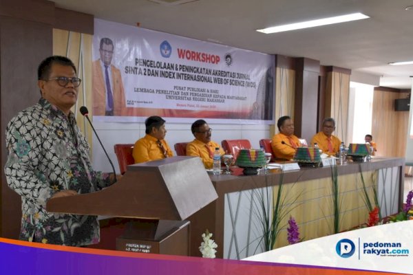 Gelar Workshop, Rektor UNM Minta Jurnal Hasil Penelitian Bukan Opini