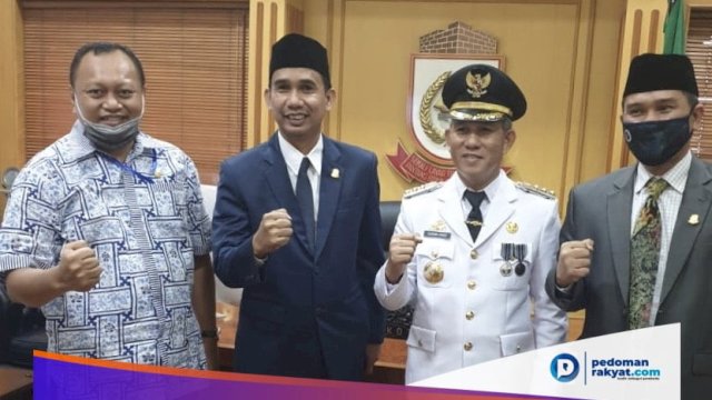 Ketua DPRD Kota Makassar Rudianto Lallo bersama Pj Wali Kota Makassar Prof Yusran