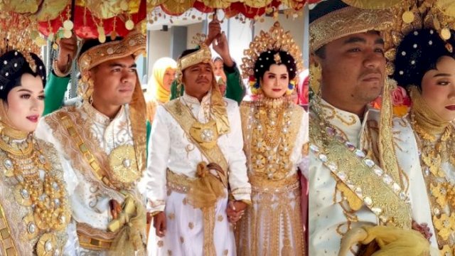 viral tiga bersaudara kembar-nikah-bersamaan-pelaminannya di Kabupaten Bulukumba, 2019 lalu.