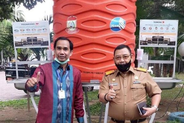 Cegah Penularan Covid-19, DPRD Makassar Pasang Wastafel Portabel