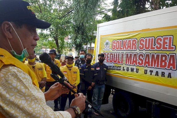 Kirim Bantuan ke Masamba, Nurdin Halid: Golkar Akan Selalu Hadir di Tengah Masyarakat