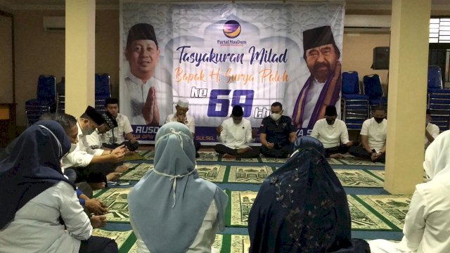 Gelar Tasyakuran, Cara NasDem Sulsel Peringati HUT Surya Paloh Ke 69
