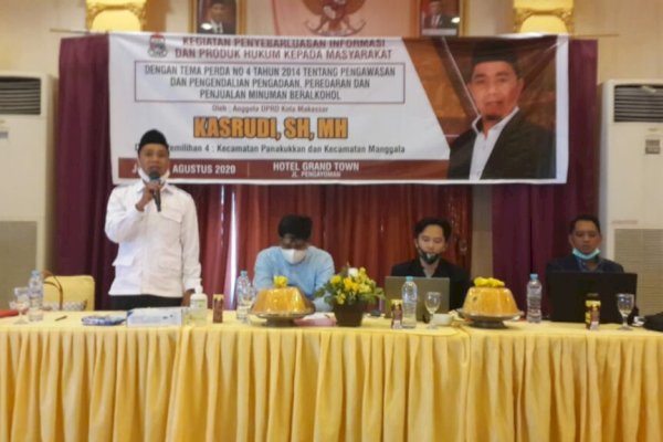 Legislator DPRD Kota Makassar, Kasrudi Gelar Sosialisasi Perda Minol