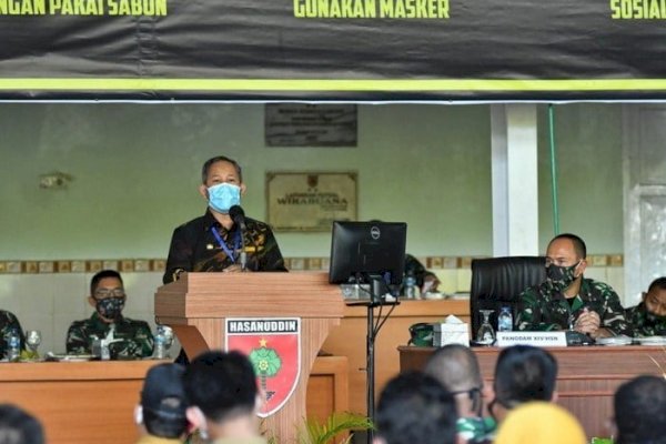 Pangdam XIV dan PJ Wali Kota Makassar Komitmen Untuk Putus Rantai Covid