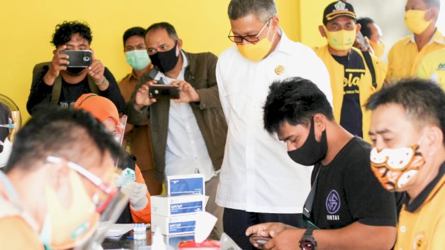 Gelar Rapid Test Massal, Taufan Pawe: Bentuk Nyata Kepedulian Golkar