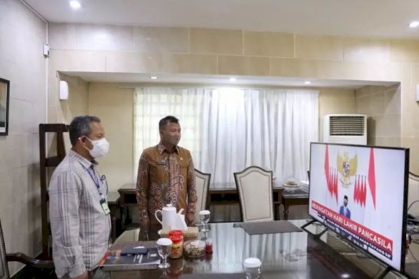 Harlah Pancasila, Pj Wali Kota Makassar Vidcon Bersama Presiden RI