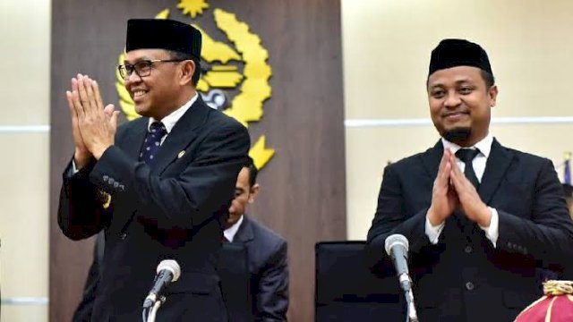 Gubernur Sulsel Nurdin Abdullah dan Wagub Andi Sudirman Sulaiman