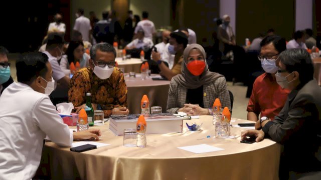 Ketua DPRD Sulsel A Ina Kartika saat hadiri FGD tentang pembangunan Stadion Mattoanging