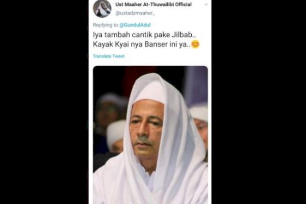 Ustaz Maheer Hapus Cuitan Terkait Habib Luthfi, &#8216;Cantik Pakai Jilbab&#8217;