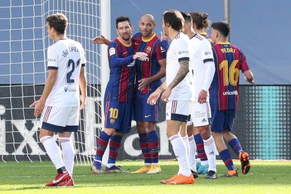 Hasil Liga Spanyol: Barcelona Bantai Osasuna 4-0, Messi Lepas Baju
