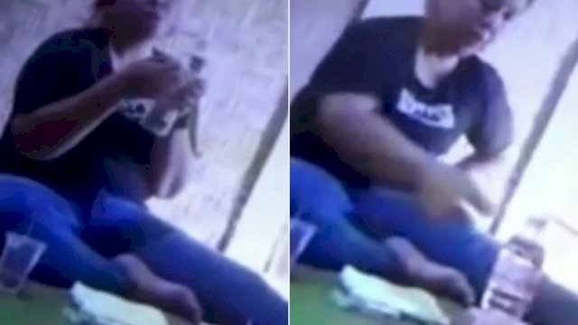 Oknum polwan lagi isap sabu viral