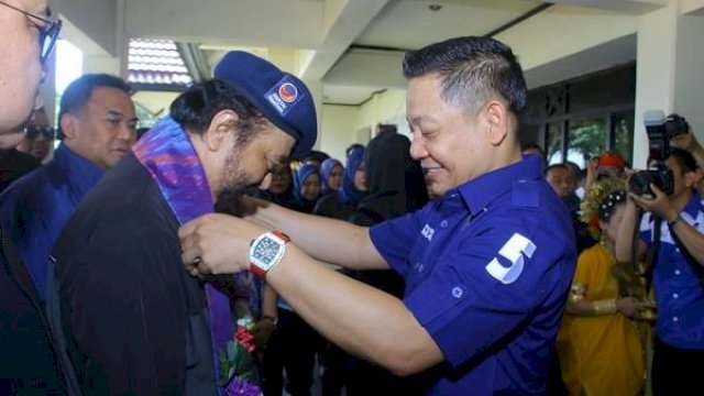 Ketua Umum Partai NasDem Surya Paloh saat berkunjung Sulsel. 