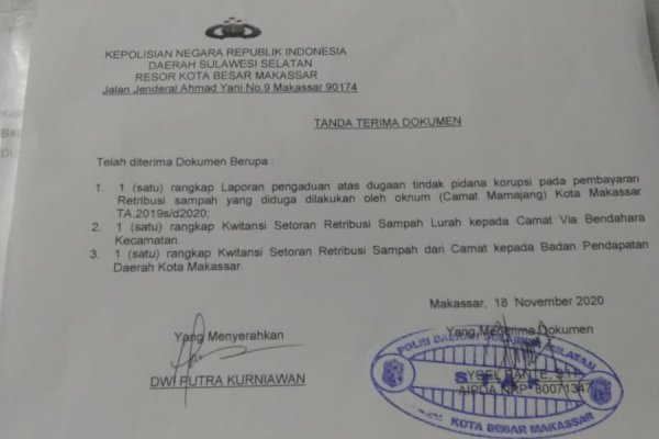 Oknum Kecamatan dan Lurah Diduga Selewengkan Dana Retribusi Sampah
