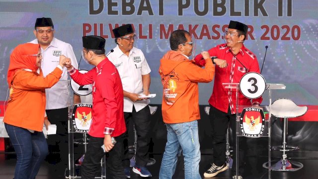 Paslon Pilwalkot Makassar saat debat publik kedua