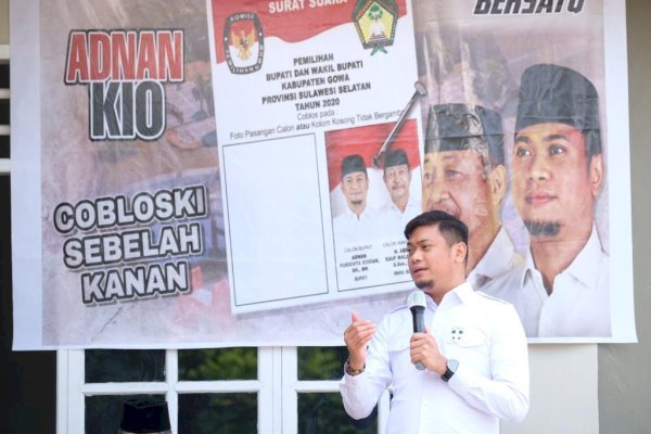 Pesan Adnan-Kio ke Warga Gowa, Tetap ke TPS dan Coblos yang Bergambar