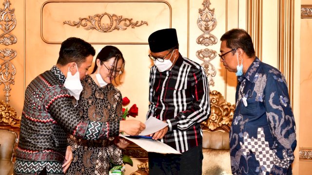 Gubernur Sulsel Nurdin Abdullah menerima perwakilan China National Technical Import and Eksport Corporation (CNTIC) asal Tiongkok.