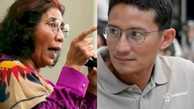 Susi pudjiastuti/Sandiaga Uno (int)