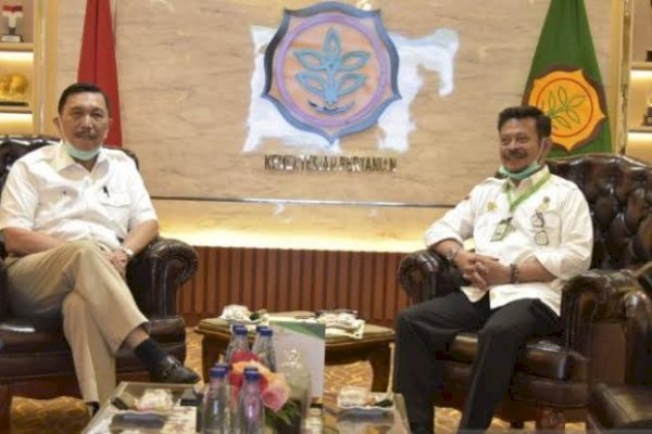Luhut Izin ke Presiden Jokowi: Berkenan Menunjuk Syahrul Yasin Limpo Jabat Menteri KKP