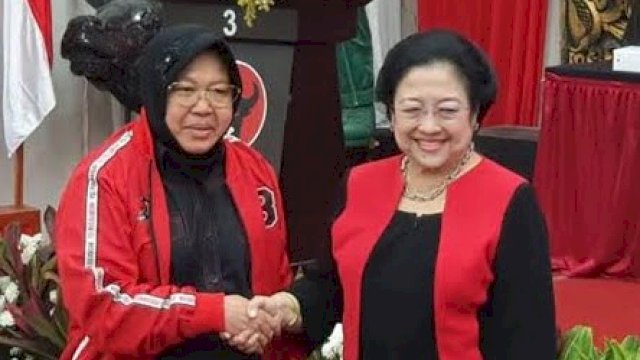 Tri Rismaharini dan Ketum PDIP Megawati Soekarnoputri (int)