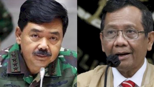 Menko Polhukam Mahfud Md-Panglima TNI Hadi Tjahjanto 