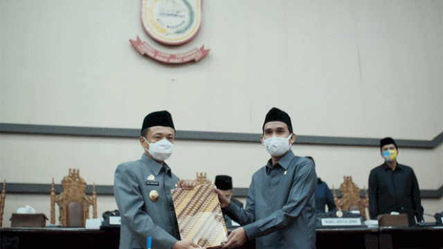 Ketua DPRD Makassar Rudianto Lallo dan Pj Wali kota Makassar, Rudy Djamaluddin 