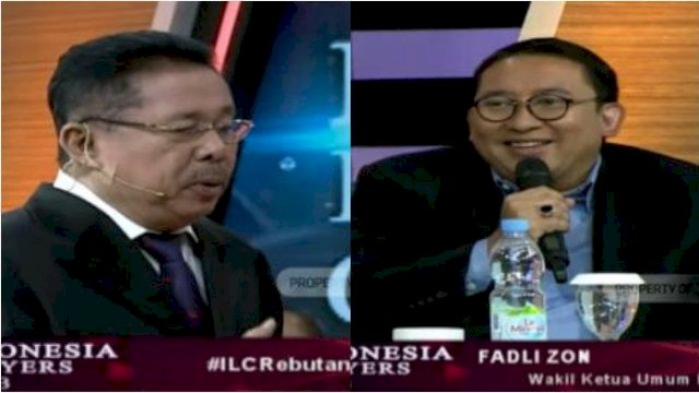 Fadli Zon saat tampil di program ILC
