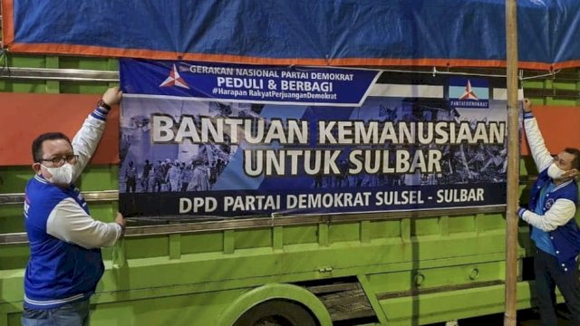Selain Salurkan Bantuan, Tim Tanggap Darurat Demokrat Sulsel Turun Langsung ke Sulbar