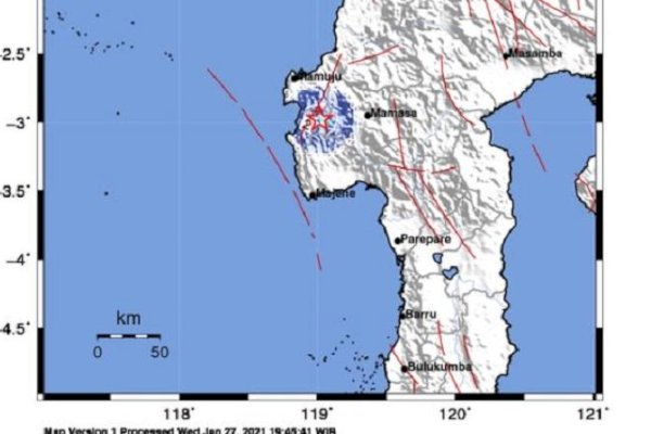 Gempa M 3,6 Kembali Guncang Majene Sulbar, Pusat Getaran di Darat
