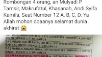 Ucapan Duka Mantan Ketum HMI untuk Pemilik Kursi 12A