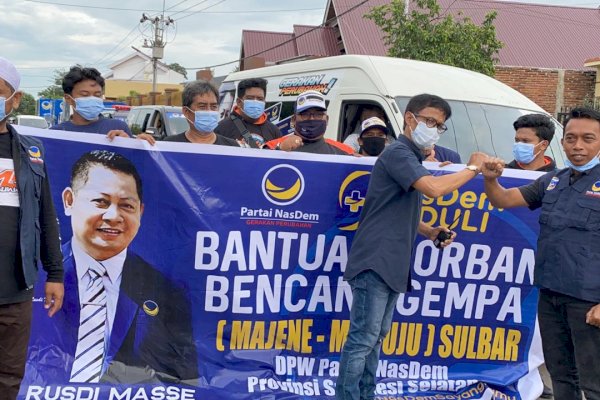 Distribusikan Bantuan ke Majene-Mamuju Sulbar, NasDem Sulsel: Kami Bawa Sesuai Permintaan Warga Disana