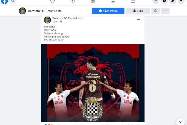 Ferdinand Sinaga Resmi Gabung Klub Timor Leste?