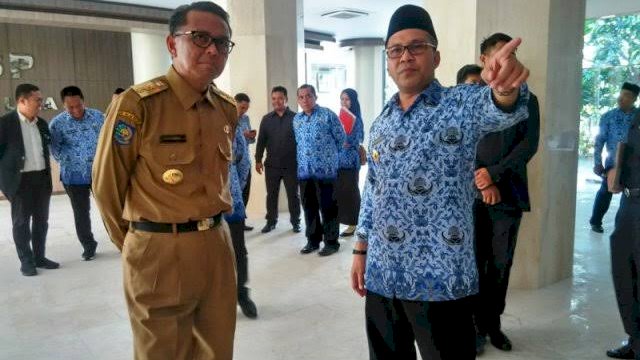 Gubernur Sulsel Nurdin Abdullah dan Danny Pomanto (foto: int)