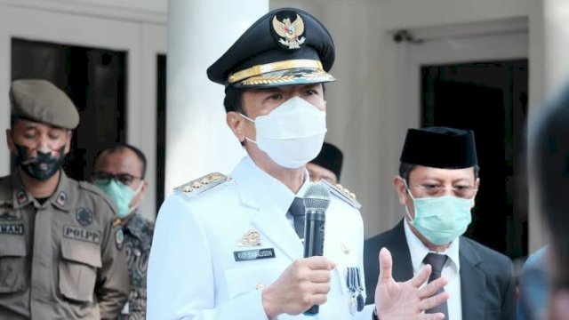 Rudy Djamaluddin saat pertama kali menjabat Pj Wali Kota Makassar. (FOTO:INT)