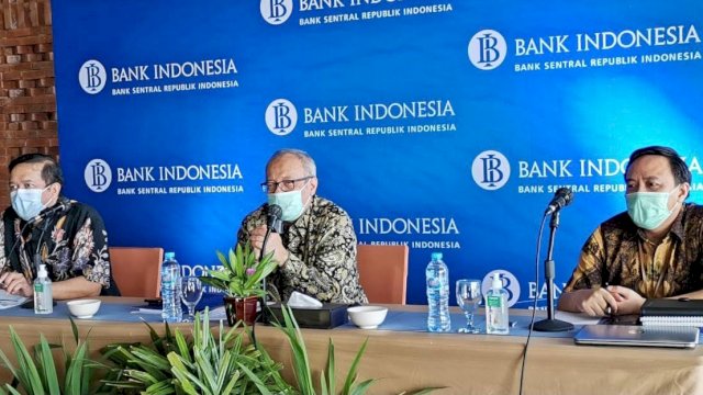 Kepala BI Sulsel, Budi Hatono menjelaskan soal kondisi pertumbuhan ekonomi