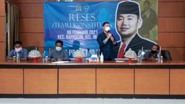 Anggota Fraksi NasDem Sulsel Andre Tanta Bicara Pengembangan SDM saat Reses