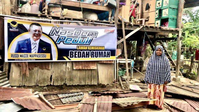 Kondisi rumah Sunarti di Pinrang, Sulsel, sebelum dibedah melalui program NasDem Peduli