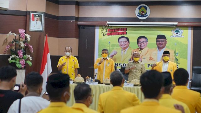 Ketua DPD I Golkar Sulsel Taufan Pawe saat berada di Kabupaten Jeneponto.