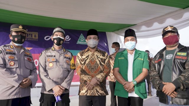 Bantu Pemerintah, GP Ansor Sulsel Kerjasama dengan Aice Bagikan 5 Juta Masker