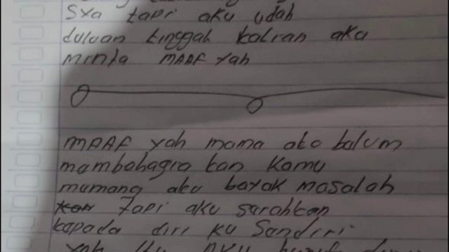 Surat wasiat sepasang kekasih di Toraja Utara yang ditemukan tewas 