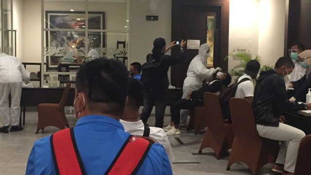 Tiba di Hotel Ascent Premiere Malang, Skuat PSM Makassar Langsung Tes Swab Antigen