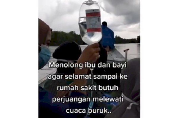 VIDEO Bidan Seberangi Sungai-Laut di tengah Cuaca Buruk Demi Selamatkan Warga Sakit