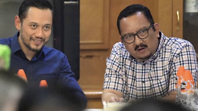 Ketum Demokrat AHY dan Ketua Demokrat Sulsel, Ni'matullah. 