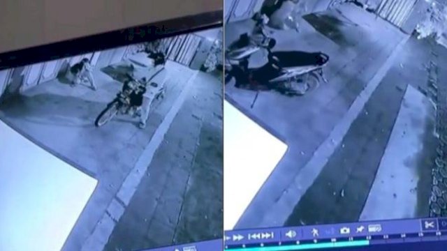 Terekam CCTV! Wanita Cantik Ini Digarap Pria-pria Pengendara Motor di Tepi Jalan