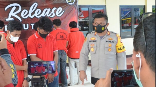 Tersangka kasus kekerasan yang berujung kematian pada siswa SMU saat mengikuti diksar KPA di Luwu Timur, Sulawesi Selatan. 