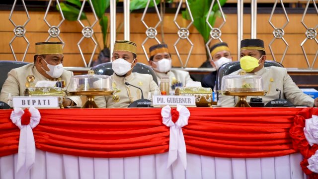 Plt Gubernur Sulsel, Andi Sudirman Sulaiman, saat menghadiri Hari Jadi Kabupaten Bone, belum lama ini.