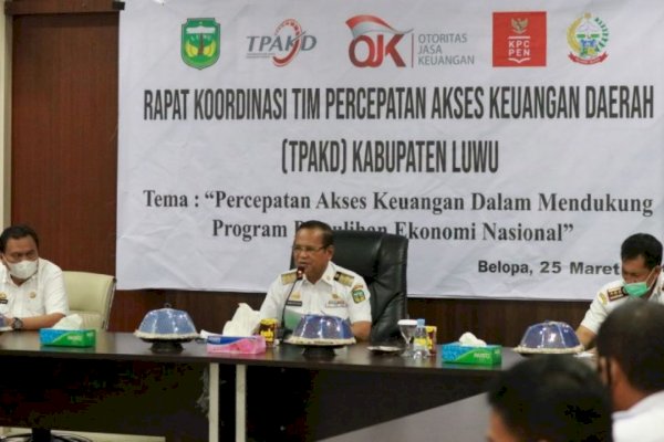 Dukung Program PEN 2021, Bupati Luwu Basmin Mattayang Pimpin Rakor TPKAD