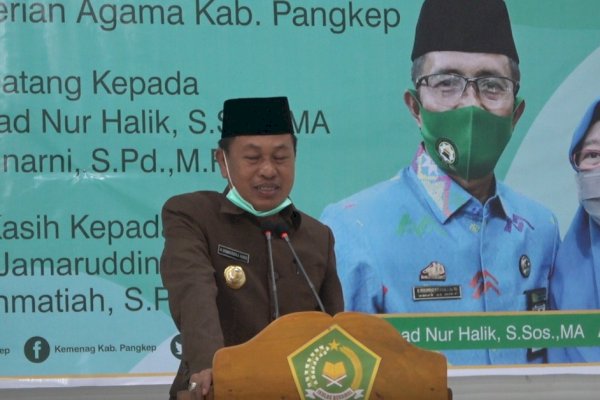 Bupati Syamsuddin Hamid Hadiri Lepas Sambut Kemenag Pangkep