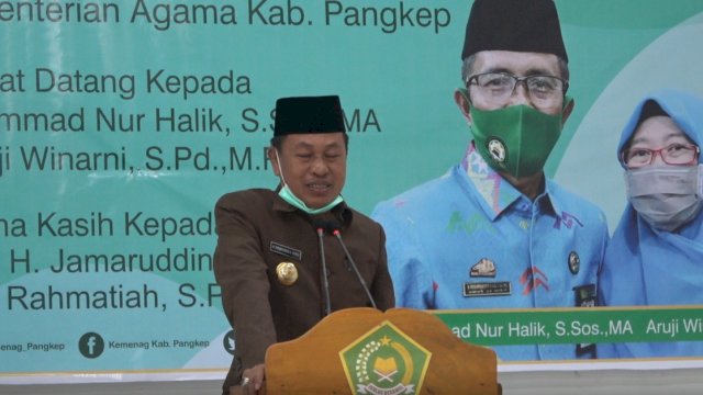 Bupati Syamsuddin Hamid Hadiri Lepas Sambut Kemenag Pangkep