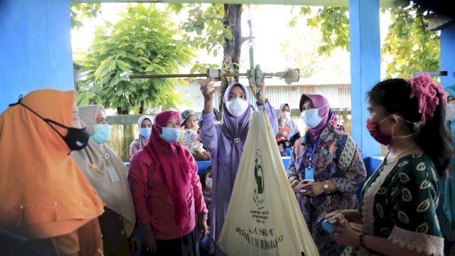 Hari Perempuan Internasional, TP PKK Pangkep Sambayangi Posyandu